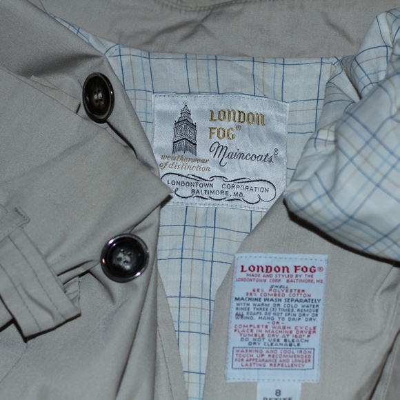 London Fog beige Double Breasted Trench Coat - Picture 15 of 15